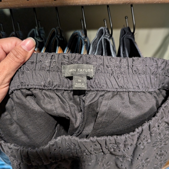 Black Eyelet Pants - Picture 3 of 3